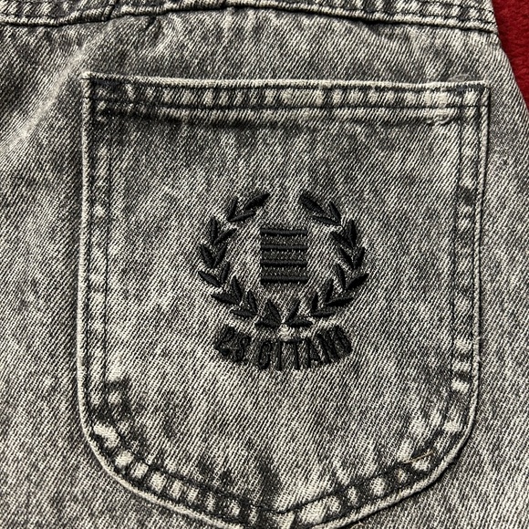 Vintage Gitano High Waisted Mom Jeans. Fem size 14 Short. Grey/Black stone wash. - Picture 4 of 7